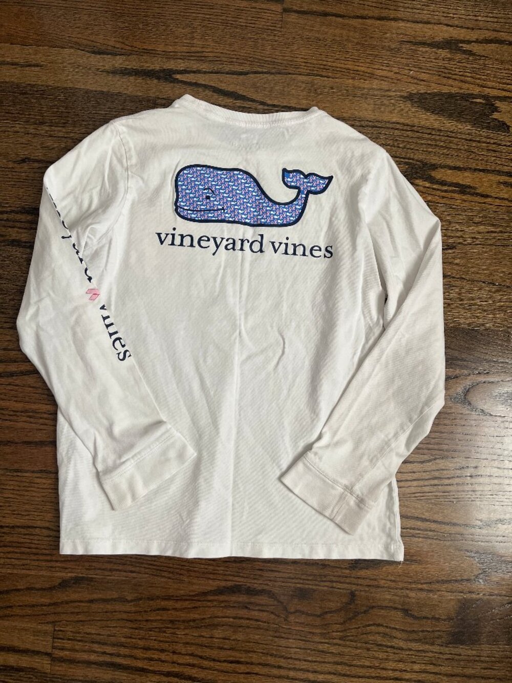 Vineyard Vines Breast Cancer Pink Ribbon Long Sleeve Youth Large